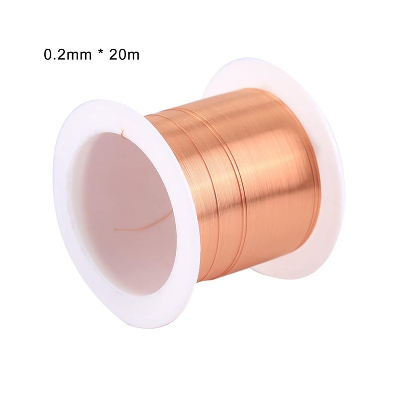 SKYPRO 5 Spool Coils Magnet Wire 0.1-0.5mm Enameled Copper Wire Enameled Magnet Winding Wire Natural Temperature Rating Widely Used for Transformers Inductors - Image 3